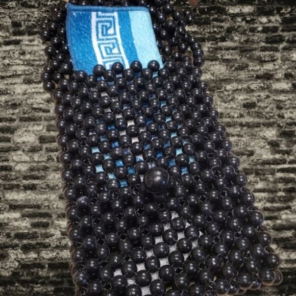 **NEW with tags** Black, No Boundaries beaded pouch / Purse / Crossbody - Picture 2 of 3